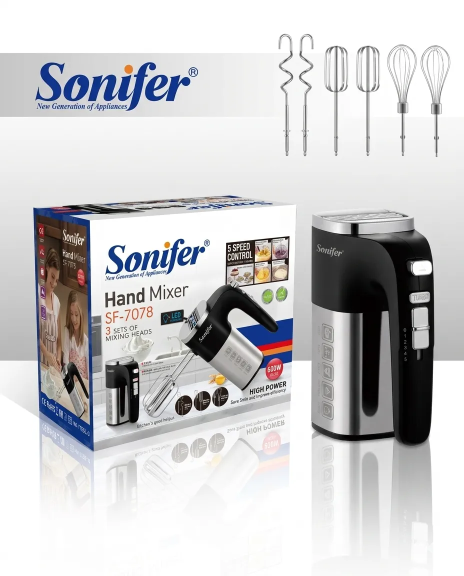 Sonifer Hand Mixer SF-7078 02 Sonifer 5-Speed Hand Mixer SF-7078